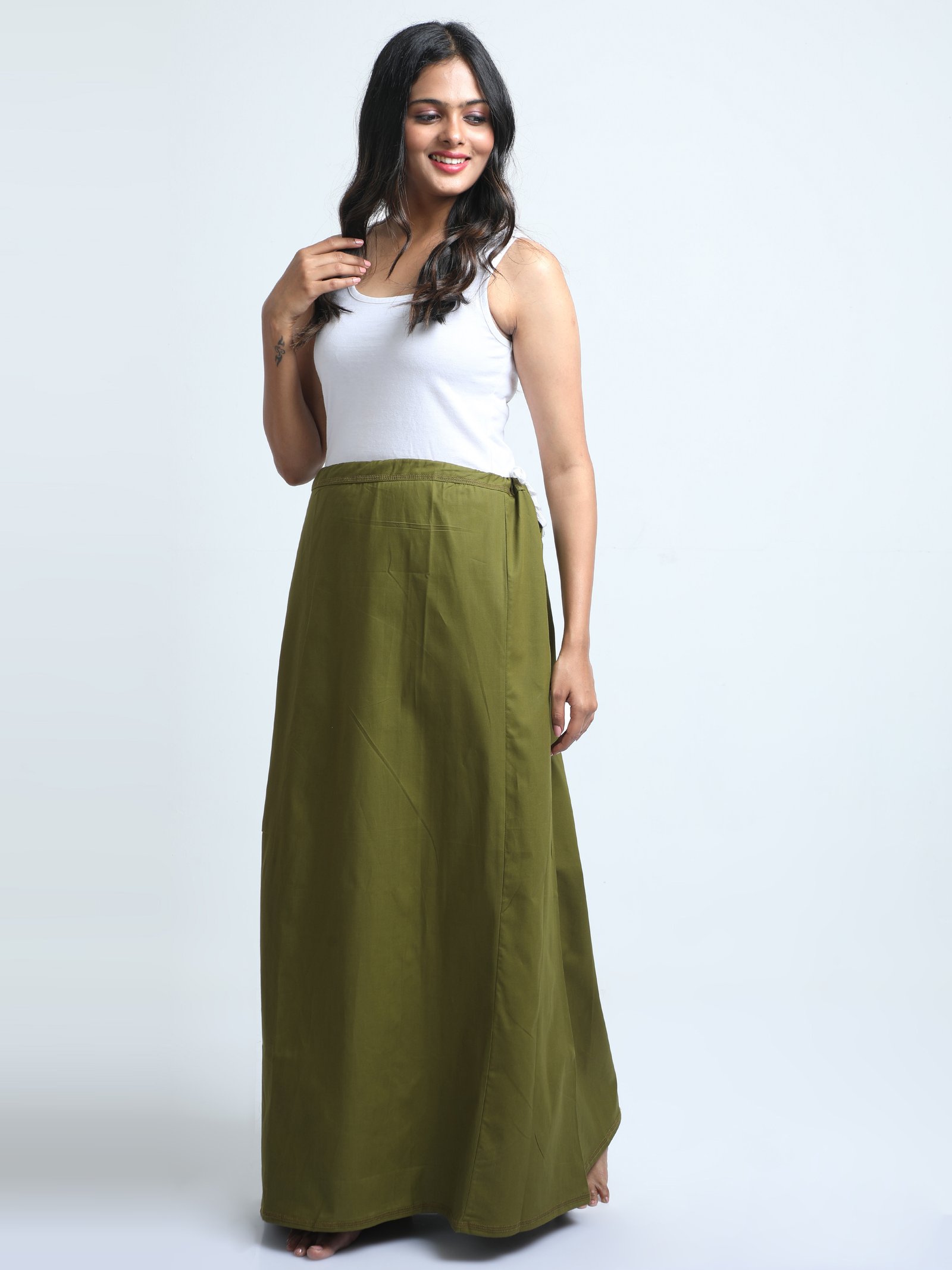 Olive Flared Skirt