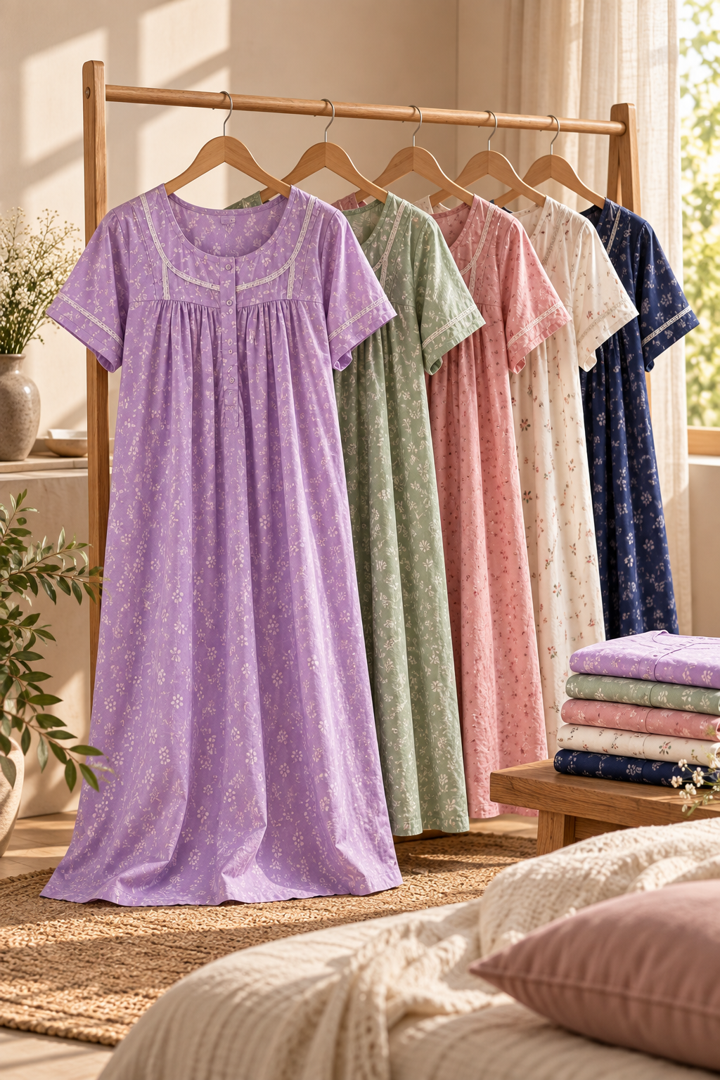 Floral Cotton Nighty